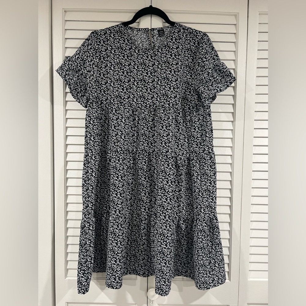 Black and White Floral Dress